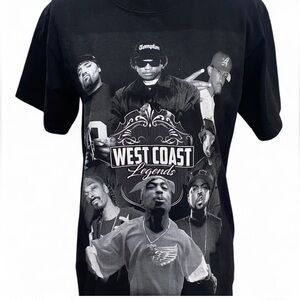 West Coast Legends Black Graphic T-Shirt